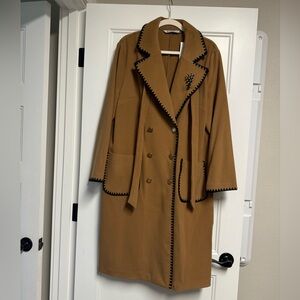 Beautiful brown woman coat